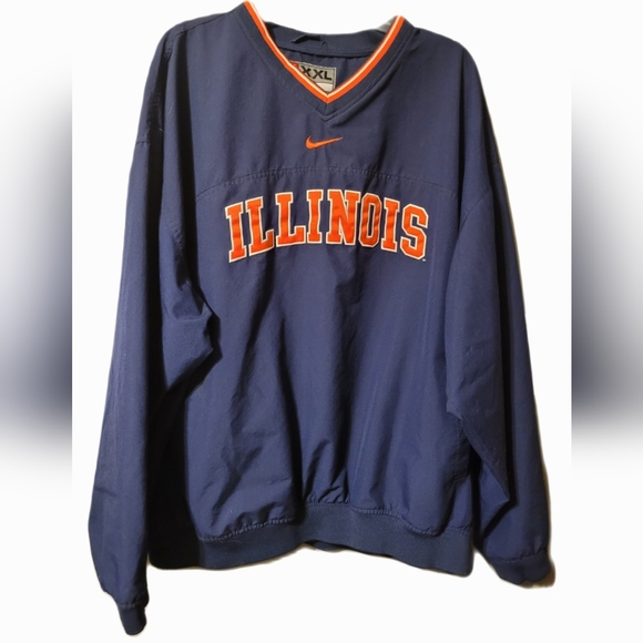 Nike Other - Nike Team University llinois Fighting Illini Pullover Windbreaker Vintage Jacket